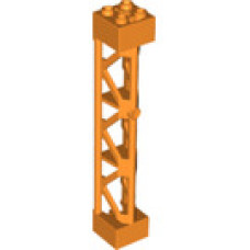 LEGO oszlop/tartóelem rácsos torony 2×2×10, narancssárga (95347)