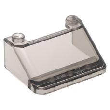 LEGO szélvédő 3 x 4 x 1 1/3, átlátszó fekete (57783)