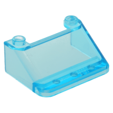 Eredeti, új LEGO szélvédő 3 x 4 x 1 1/3, átlátszó világoskék (57783) - speciális jármű alkatrész