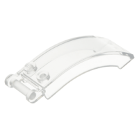 LEGO szélvédő 6 x 2 x 2 egyik végén fogantyúval, átlátszó (92474)