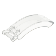 Eredeti, új LEGO szélvédő 6 x 2 x 2 egyik végén fogantyúval, átlátszó (92474) - speciális jármű alkatrész