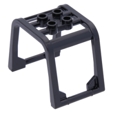 LEGO szélvédő/bukókeret 6x4x3 1/3, fekete (64450)