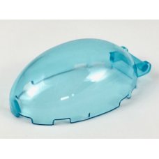 LEGO szélvédő kupola 6×4×2 egyik végén fogantyúval, átlátszó világoskék (87752) --- Debrecenben raktáron!