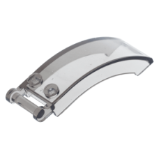 LEGO szélvédő 6 x 2 x 2 egyik végén fogantyúval, átlátszó fekete (92474)