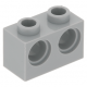 LEGO technic kocka 1 × 2  kettő lyukkal, világosszürke (32000)