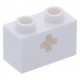 LEGO technic kocka tengely lyukkal 1 × 2, fehér (32064)