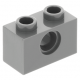 LEGO technic kocka lyukkal 1 × 2, sötétszürke (3700)