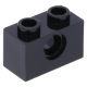 LEGO technic kocka lyukkal 1 × 2, fekete (3700)