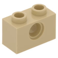 LEGO technic kocka lyukkal 1 × 2, sárgásbarna (3700)
