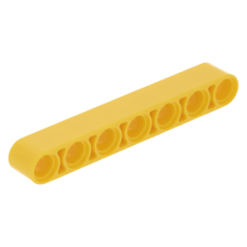 LEGO technic emelőkar 1×7, sárga (32524)