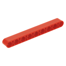 Eredeti, új LEGO technic emelőkar 1×9, piros (40490) - a működő szerkezetekhez