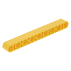 LEGO technic emelőkar 1×9, sárga (40490)