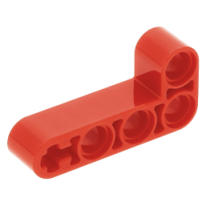 LEGO technic emelőkar 2×4 90°-ban hajlítva, piros (32140)