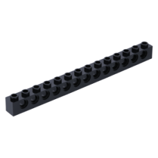 LEGO technic kocka lyukakkal 1x14, fekete (32018)