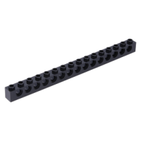 LEGO technic kocka lyukakkal 1x16, fekete (3703)