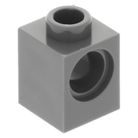 LEGO technic kocka lyukkal 1x1, sötétszürke (6541)