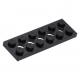 LEGO technic lapos elem 2×6 5 lyukkal, fekete (32001)