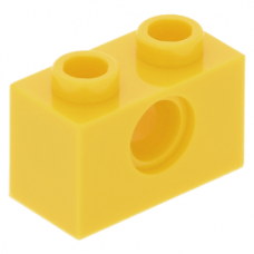 LEGO technic kocka lyukkal 1 × 2, sárga (3700) --- Debrecenben raktáron!