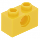LEGO technic kocka lyukkal 1 × 2, sárga (3700)