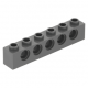 LEGO technic kocka lyukakkal 1×6, sötétszürke (3894)