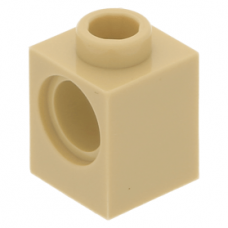 LEGO technic kocka lyukkal 1 × 1, sárgásbarna (6541)