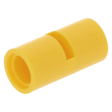 LEGO technic henger pin csatlakozó (2L) középen vágással, sárga (62462)