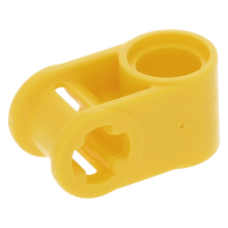 LEGO technic merőleges tengely és pin csatlakozó 1×2 (keresztblokk), sárga (6536)