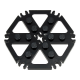 LEGO technic lapos elem 6×6 hatszögletű 6 küllővel, fekete (69984)