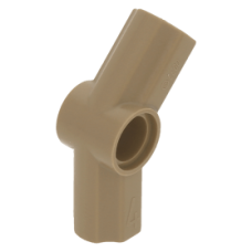 LEGO technic 135°-os tengely és pin csatlakozó #4, sötét sárgásbarna (32192)