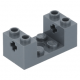 LEGO technic kocka 2×4 középen kivágással szélén tengely-csatlakozókkal, sötétszürke (67446)
