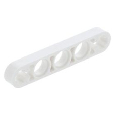 LEGO technic emelőkar 1×5 vékony két végén tengely-csatlakozóval, fehér (11478)