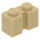 LEGO kocka 1x2 oldalán bevágással, sárgásbarna (4216)