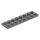 LEGO technic lapos elem 2×8 7 lyukkal, sötétszürke (3738)