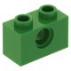 LEGO technic kocka lyukkal 1 × 2, zöld (3700)