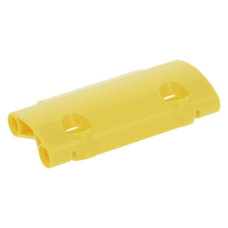 LEGO technic fal/panel elem íves 7×3×2 pin csatlakozókkal, sárga (24119)