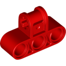 LEGO technic merőleges tengely és 3 pin csatlakozó 3×2 (keresztblokk), piros (63869)