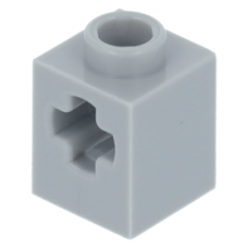 LEGO technic kocka tengely-lyukkal 1×1, világosszürke (73230)
