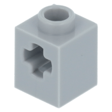 LEGO technic kocka tengely-lyukkal 1×1, világosszürke (73230)