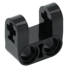 LEGO technic merőleges tengely és pin csatlakozó villás 2×2 (keresztblokk), fekete (69819)