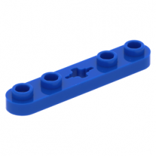 LEGO technic lapos elem 1×5 4 bütyökkel középen tengely csatlakozóval, kék (32124)