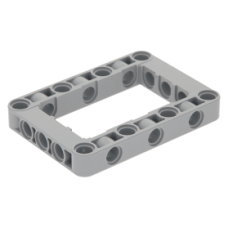 Eredeti, új LEGO technic emelőkar 5×7 keret, világosszürke (64179) - a működő szerkezetekhez