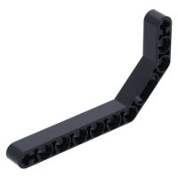 LEGO technic emelőkar 1x11.5 duplán hajlítva 45°-ban, fekete (32009)