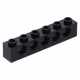 LEGO technic kocka lyukakkal 1×6, fekete (3894)