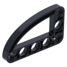 LEGO technic emelőkar 5×3 vékony L-alakú íves összekötéssel, fekete (32250)
