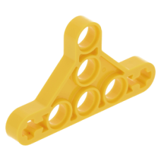 LEGO technic emelőkar 5×3 vékony háromszög alakú, sárga (99773)