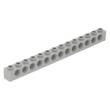 LEGO technic kocka lyukakkal 1 × 14, világosszürke (32018)