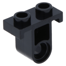 LEGO technic T-alakú pin csatlakozó 1×2 lapos elemmel, fekete (32529)