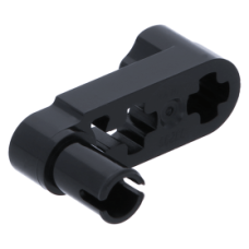 LEGO technic emelőkar 1×3 vékony pin és fogó csatlakozóval, fekete (33299/61408)