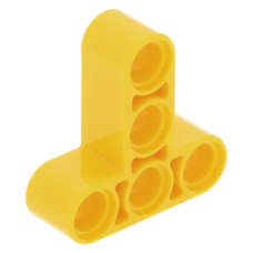 LEGO technic emelőkar 3×3 T-alakú, sárga (60484)