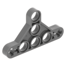 LEGO technic emelőkar 5×3 vékony háromszög alakú, sötétszürke (99773)